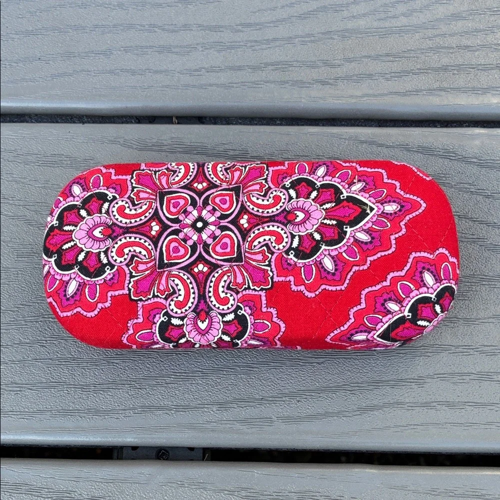 Vera Bradley Frankly Scarlet Eyeglasses & ID Coin Cases Quilted Cotton Red NWOT